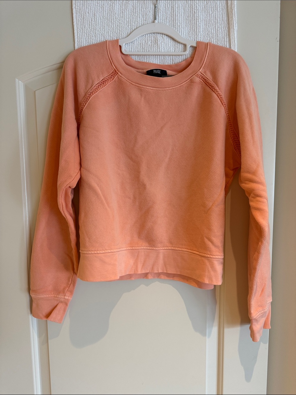 PAIGE Coral-Peach Pullover Sweatshirt